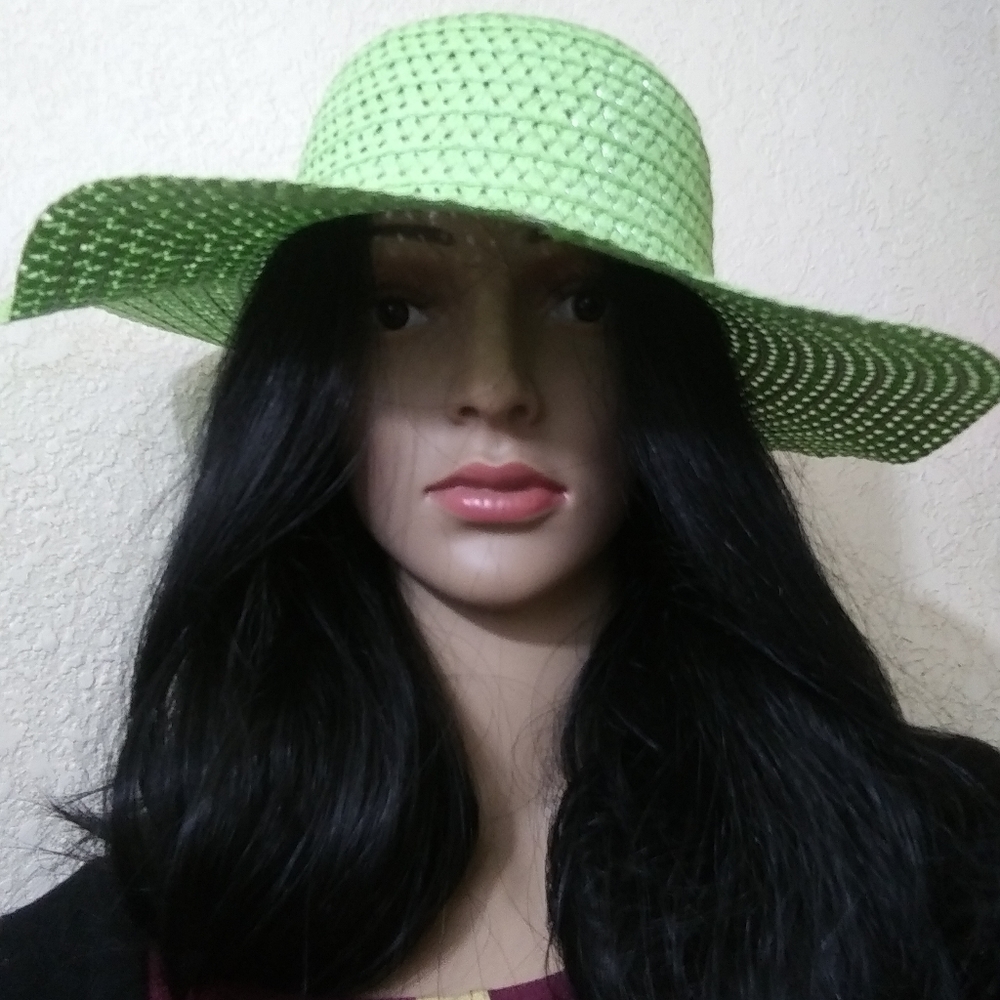 Happy Summer Time Ladies Hat, Green